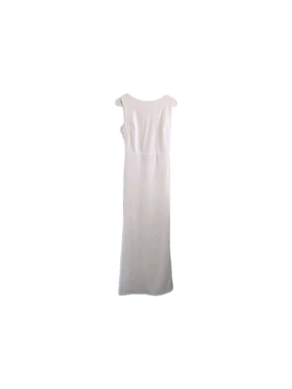 Lulus Formal Gown Backless Cascading Ruffle Bow High Neck Sleek Minimalist Med